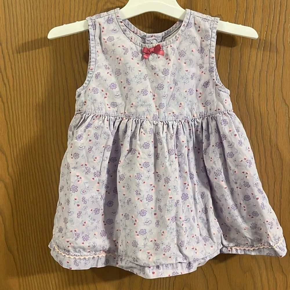Vintage Gymboree‎ Pink and White Floral Sleeveless Dress 6-12M